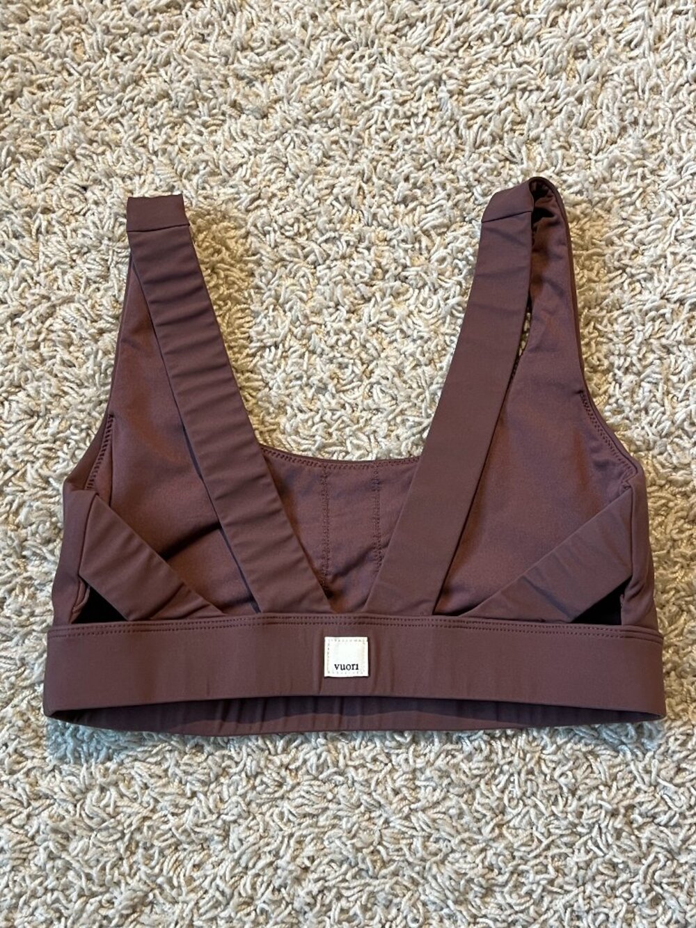 Vuori Stride Sports Bra Chestnut Brown Size XS